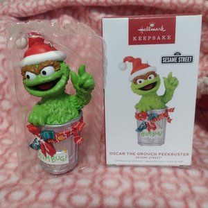 Hallmark Oscar the grouch sesame Street Christmas ornament